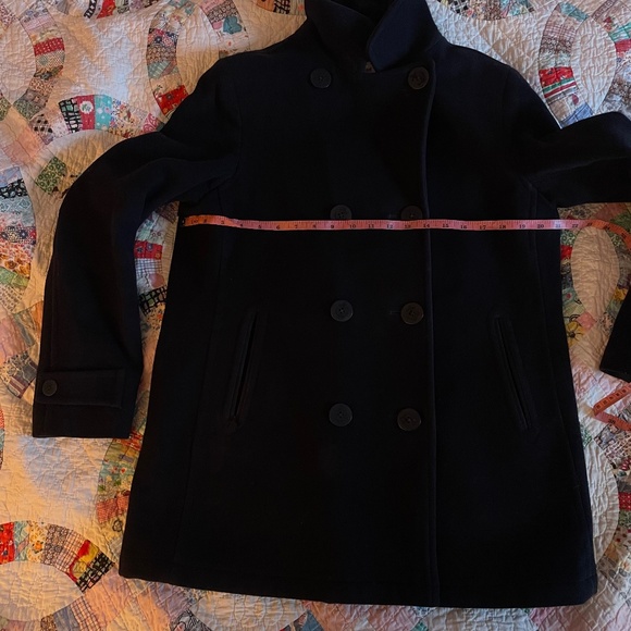 Vintage LL Bean Wool Sailor Coat Midnight Black 14 - Picture 3 of 6